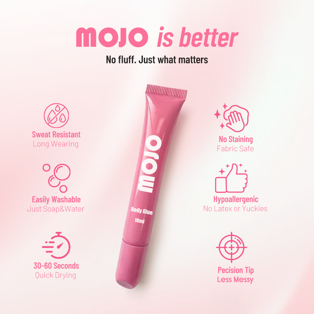 MOJO Body Glue 10ml｜Colorful Tube Design for OEM/ODM Wholesale