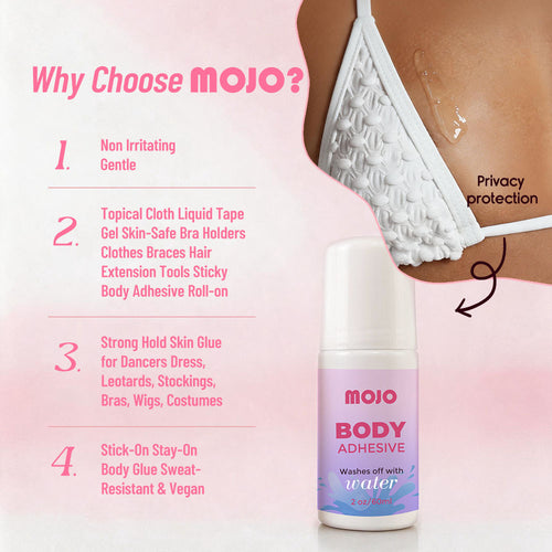 MOJO Body Glue 30ml & 60ml｜Roll-On Body Adhesive for OEM/ODM Wholesale