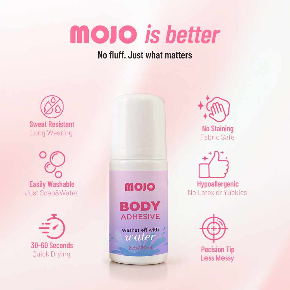 MOJO Body Glue 30ml & 60ml｜Roll-On Body Adhesive for OEM/ODM Wholesale