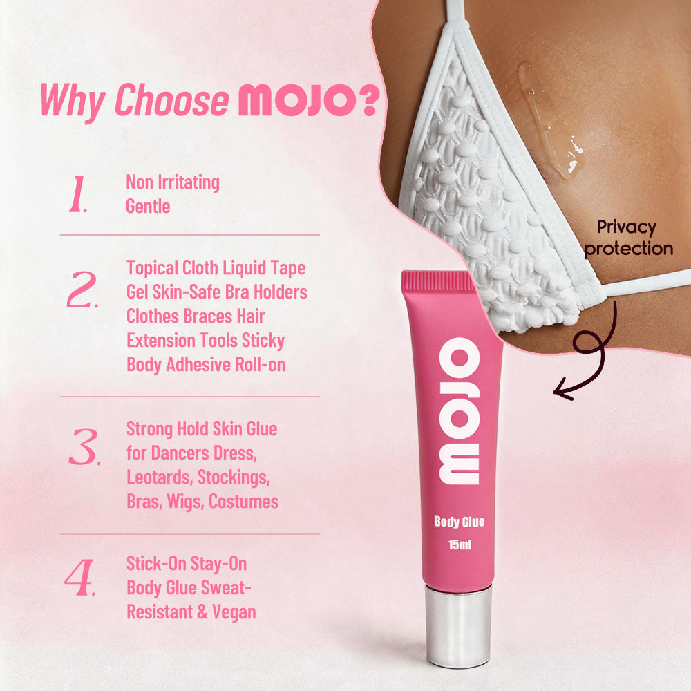 MOJO Premium Silver Metal Cap Body Glue｜15ml OEM/ODM Custom Product