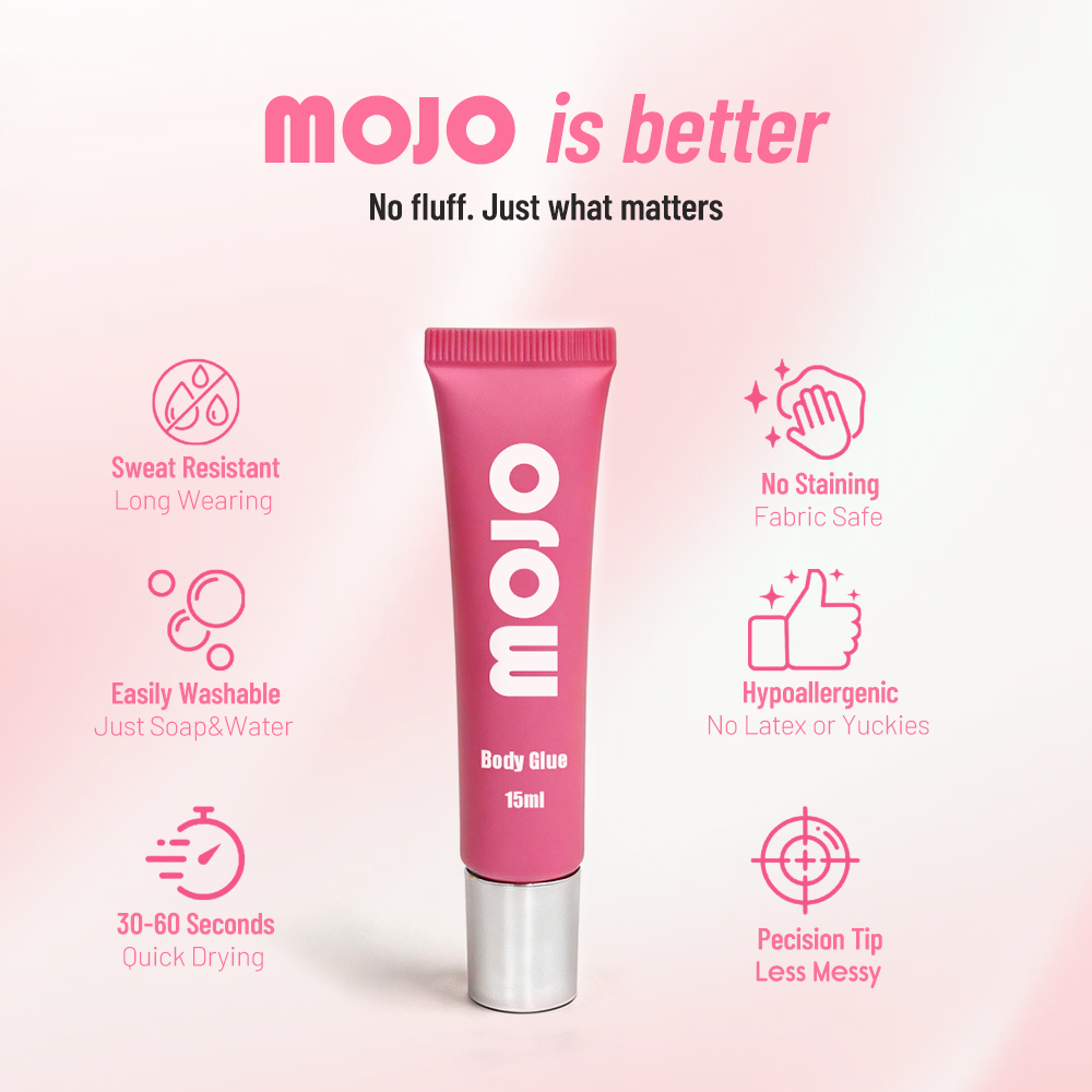 MOJO Premium Silver Metal Cap Body Glue｜15ml OEM/ODM Custom Product