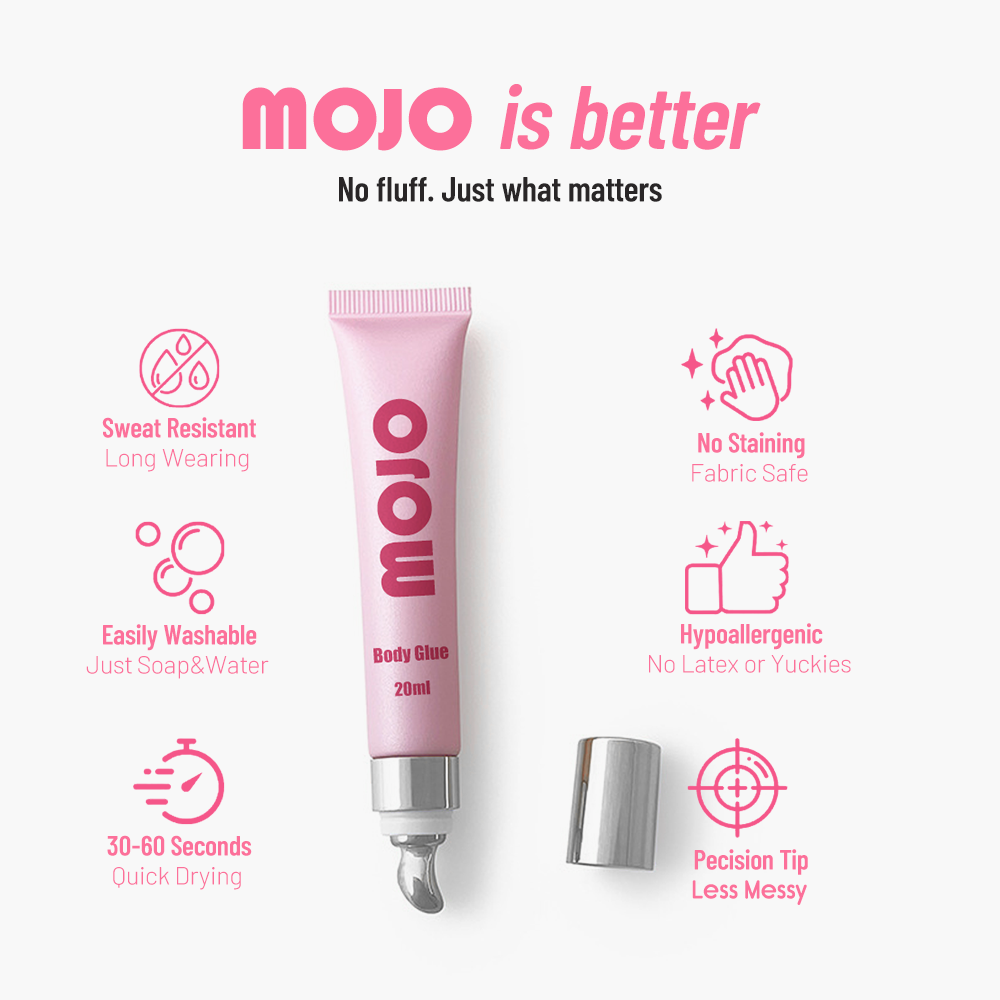 MOJO Wholesale Precision Applicator Body Glue｜20ml Silver Metal Cap OEM/ODM