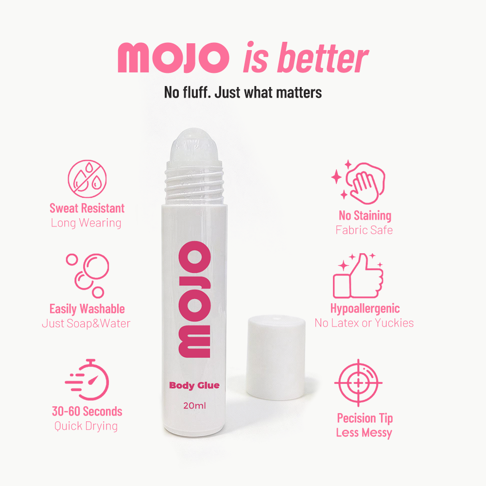 MOJO Wholesale Plastic Roll-On Body Glue｜20ml OEM/ODM Custom Product
