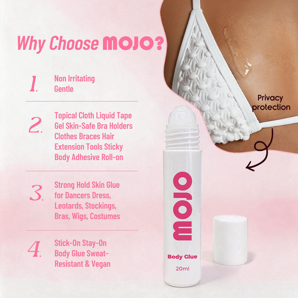 MOJO Wholesale Plastic Roll-On Body Glue｜20ml OEM/ODM Custom Product