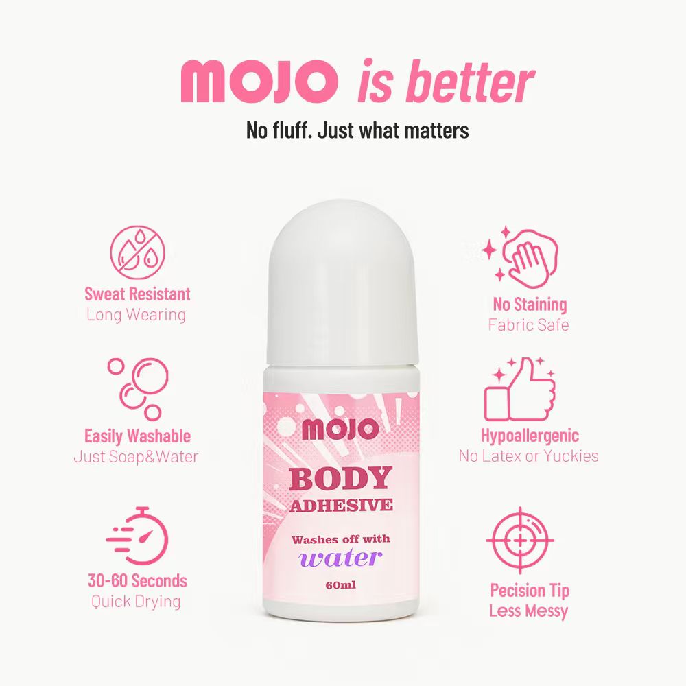 MOJO Wholesale Dome Cap Roll-On Body Glue｜30ml / 60ml OEM/ODM Custom Product