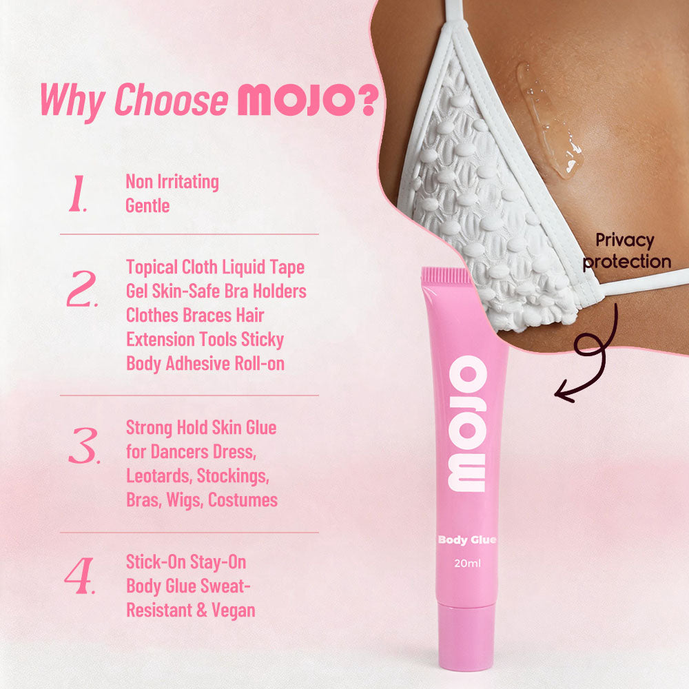 MOJO Wholesale Solid Color Tube Body Glue｜20ml OEM/ODM Custom Product