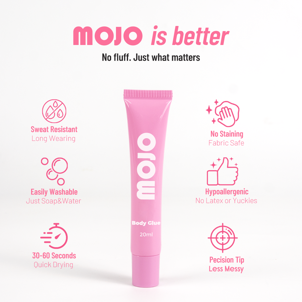 MOJO Wholesale Solid Color Tube Body Glue｜20ml OEM/ODM Custom Product