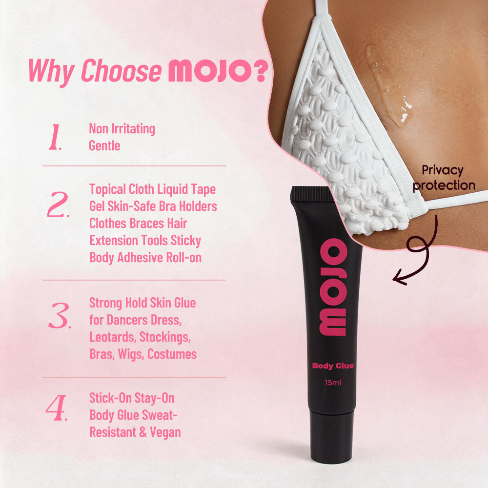 MOJO Wholesale Black Tube Body Glue｜15ml OEM/ODM Custom Product