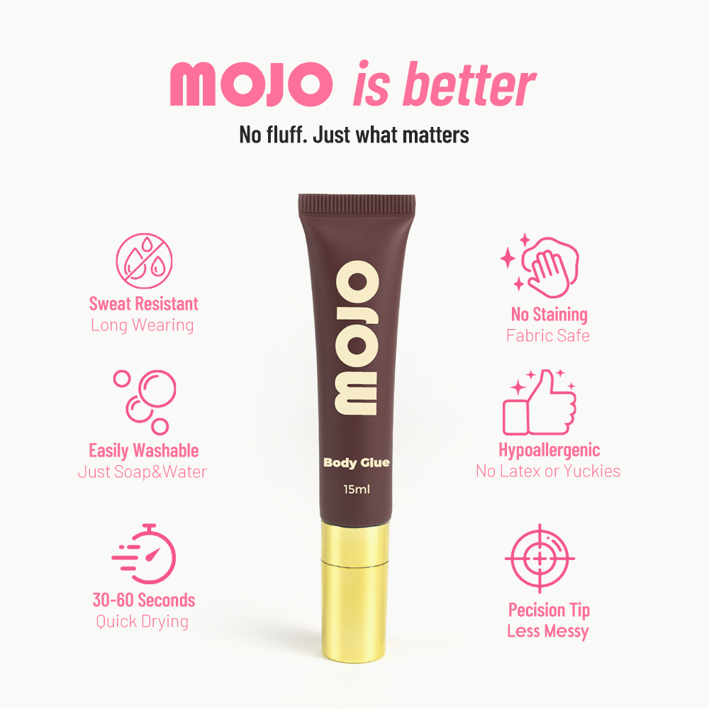 MOJO Wholesale Brown Gold Cap Body Glue｜15ml OEM/ODM Custom Product