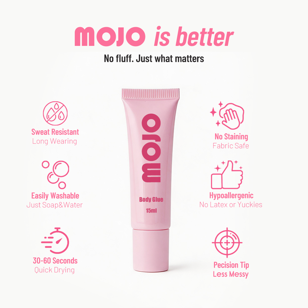 MOJO Multi-Color Tube Body Glue｜10ml / 15ml OEM/ODM Custom Product