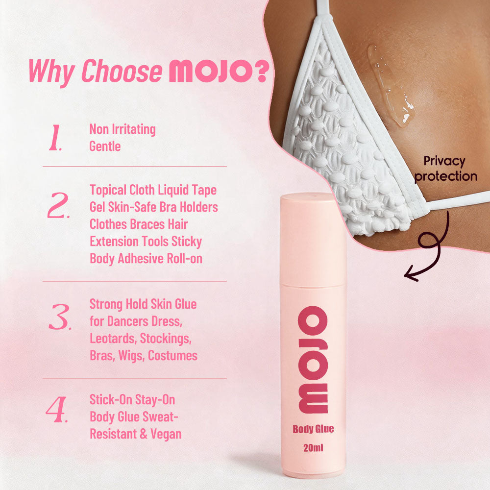 MOJO Body Glue 20ml｜Roll-On Applicator Tube for OEM/ODM Wholesale