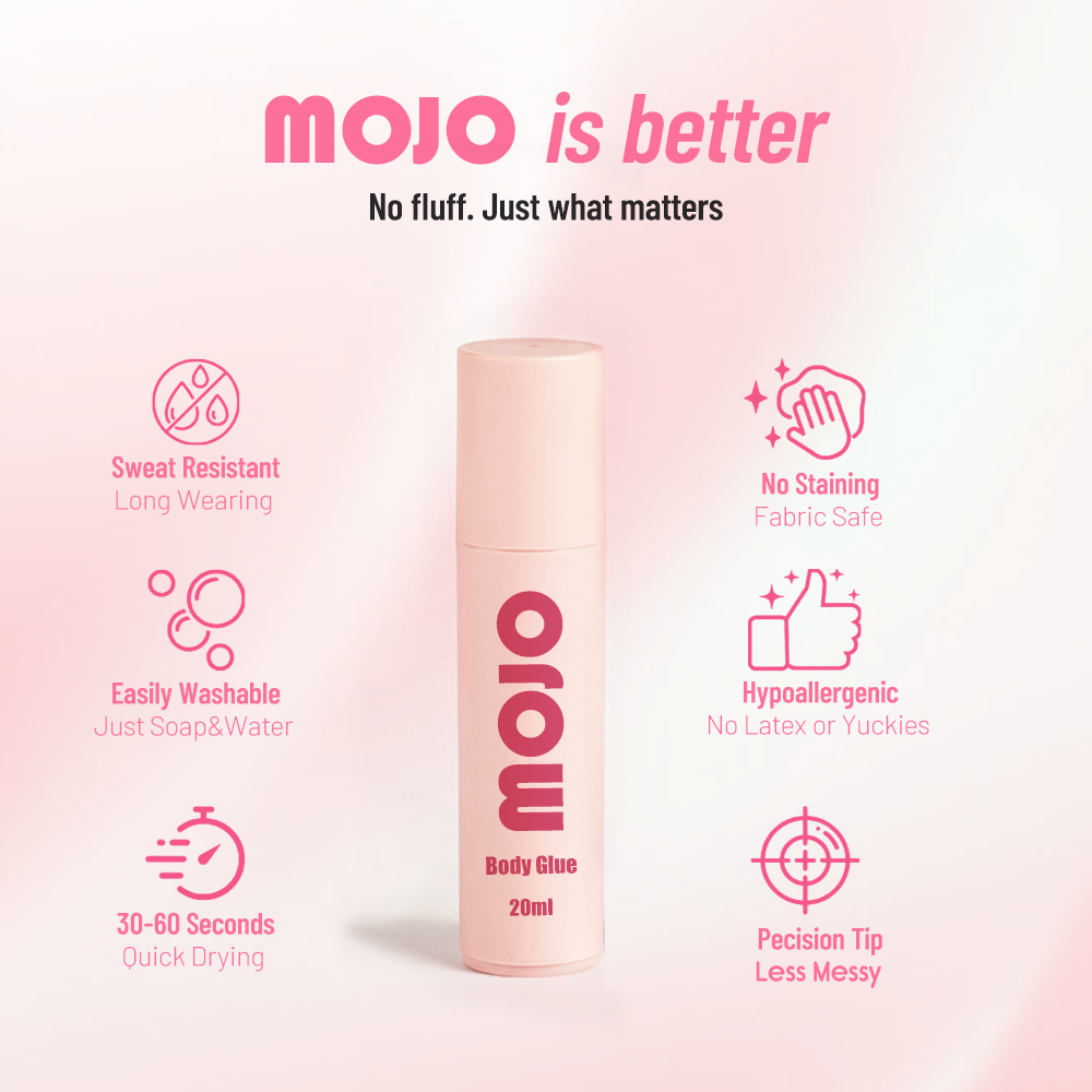 MOJO Body Glue 20ml｜Roll-On Applicator Tube for OEM/ODM Wholesale