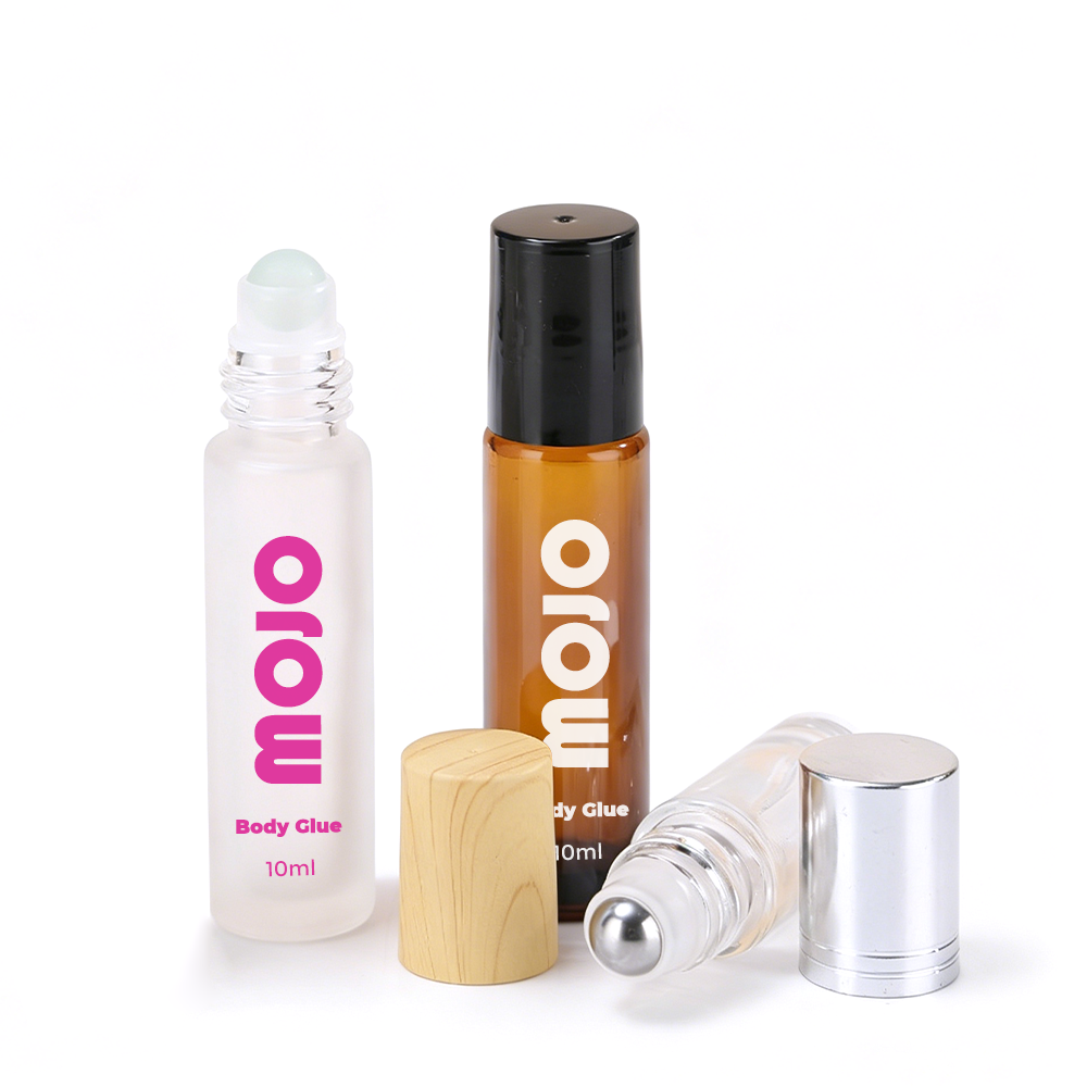 MOJO Wholesale Frosted Glass Roll-On Body Glue｜10ml OEM/ODM
