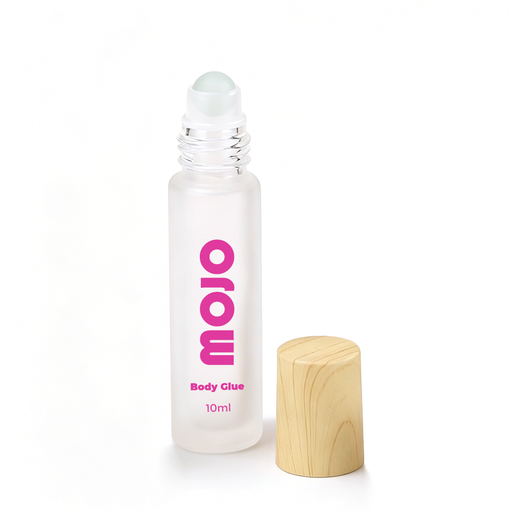 MOJO Wholesale Frosted Glass Roll-On Body Glue｜10ml OEM/ODM