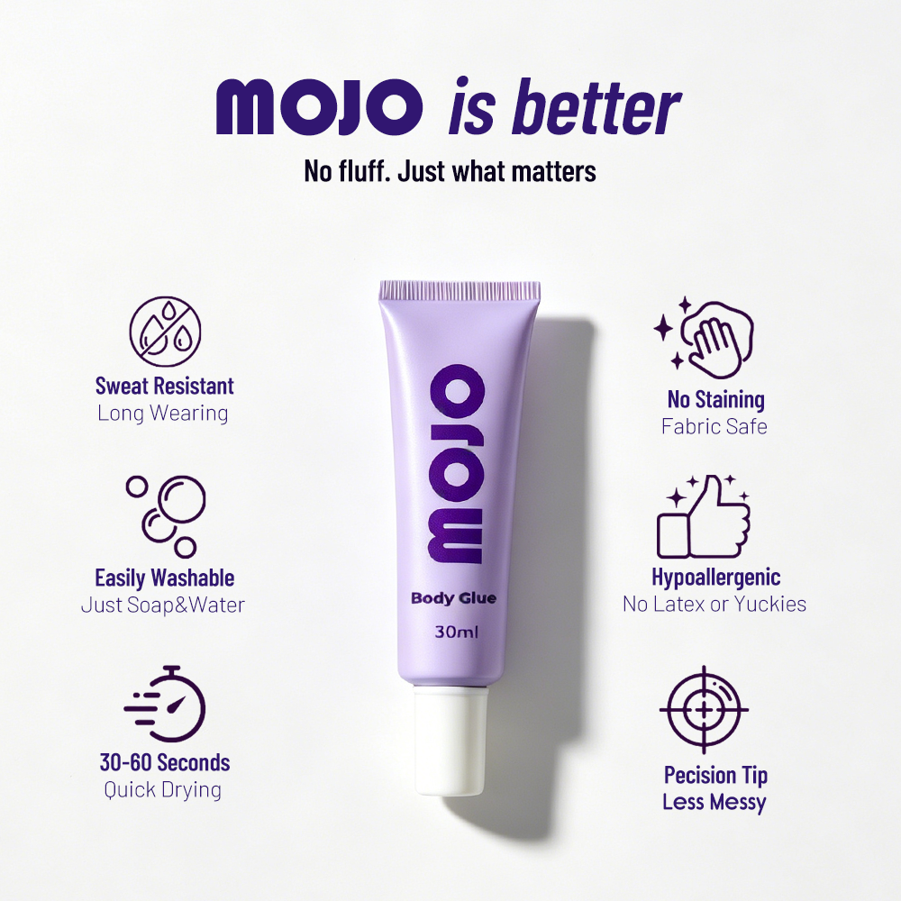 MOJO Wholesale Frosted Soft Tube Body Glue｜30ml OEM/ODM