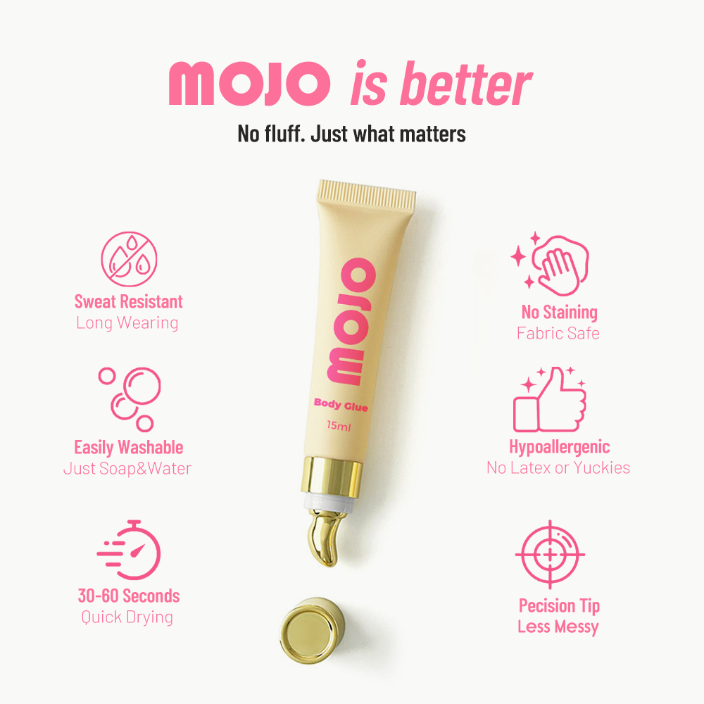 MOJO Wholesale Matte Yellow Metal Cap Body Glue｜15ml OEM/ODM Custom Product