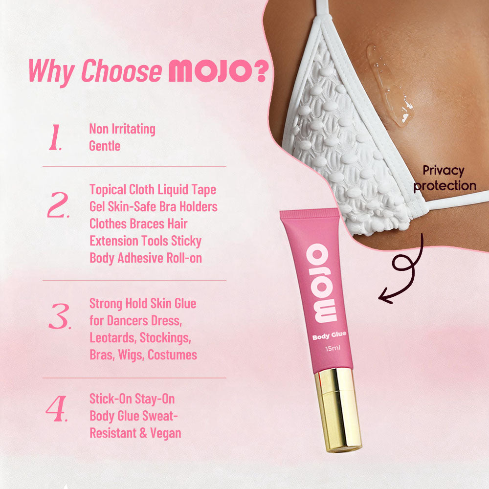 MOJO Wholesale Rose Red Massage Tip Body Glue｜15ml OEM/ODM
