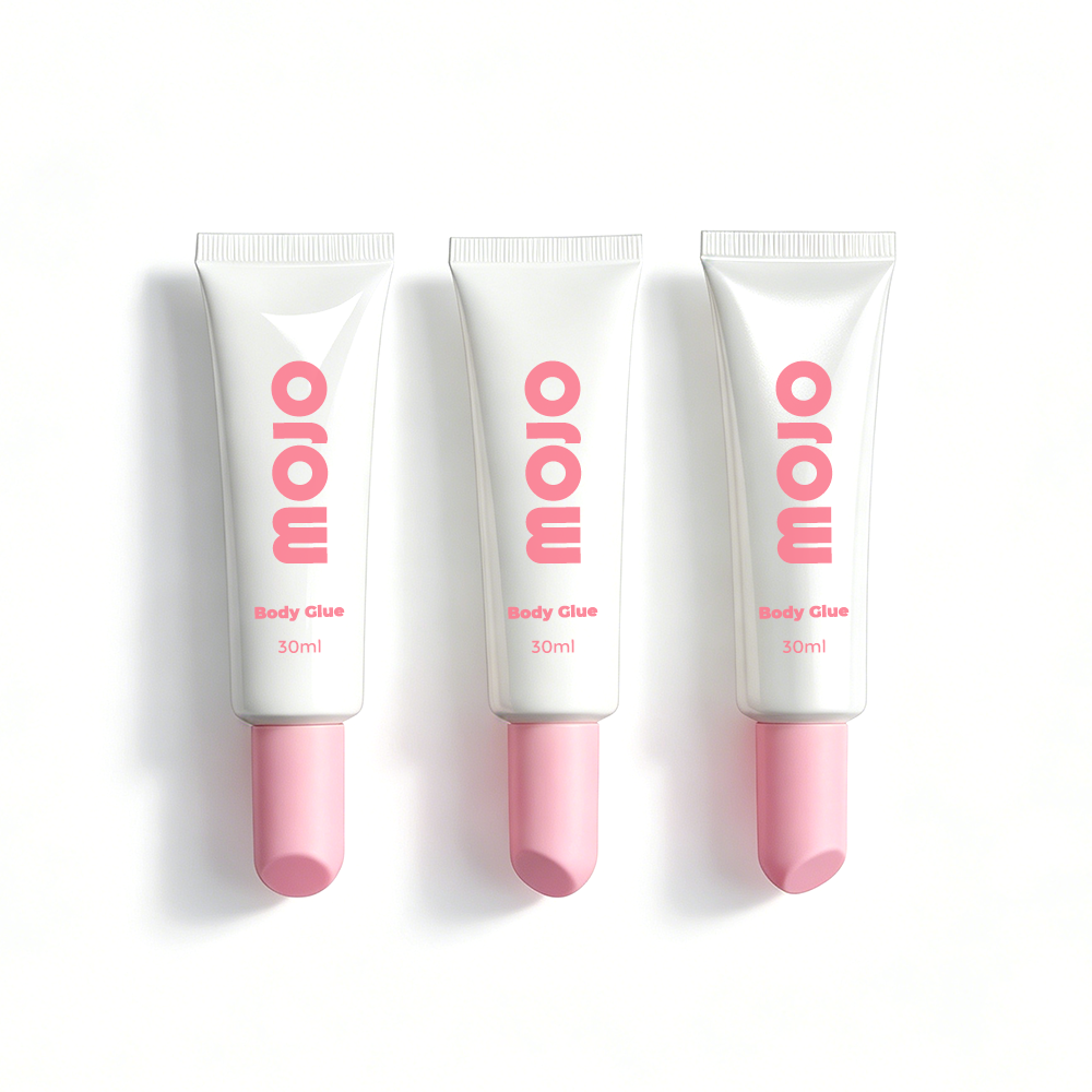 MOJO Wholesale White Tube Pink Cap Body Glue｜30ml OEM/ODM